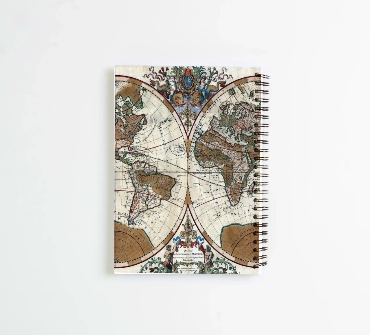 old world map spiral notebook by 100 Historical Maps