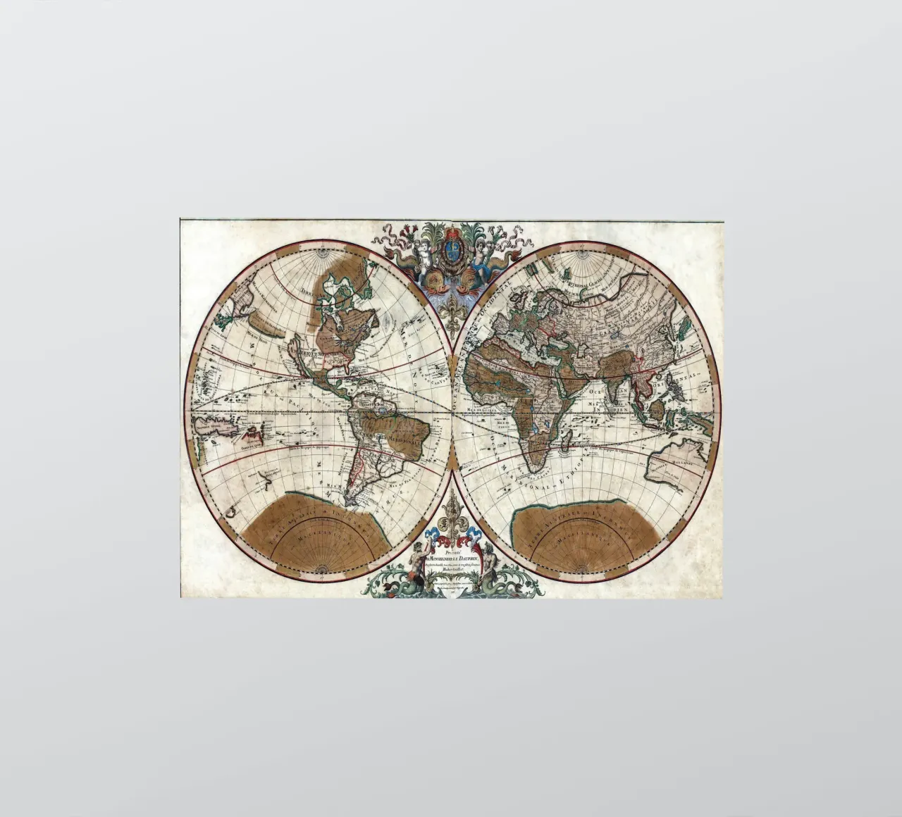 old world map autocollant de 100 Historical Maps