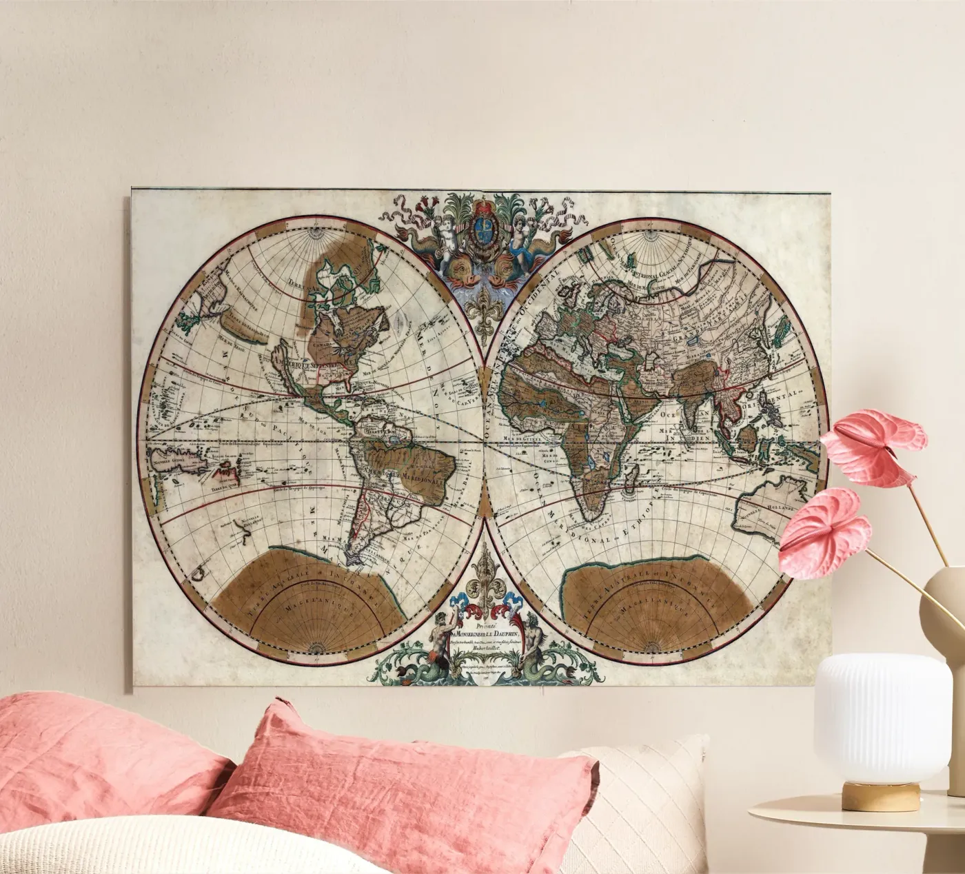 ancienne carte du monde panneau forex de 100 Historical Maps