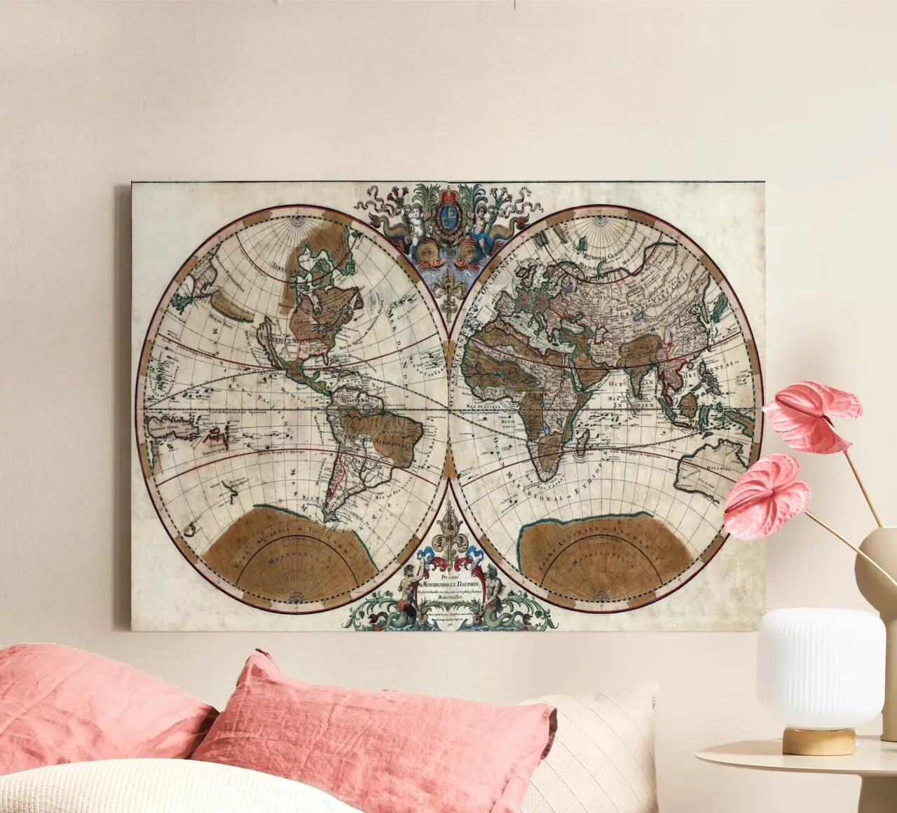 old world map Leinwand von 100 Historical Maps