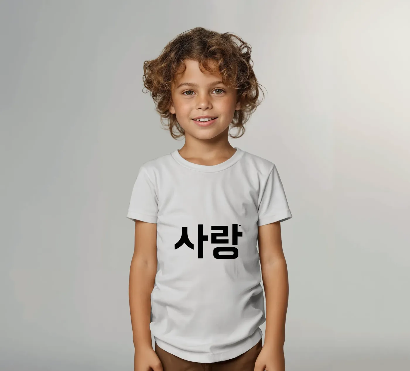 사랑 kinder t-shirt van typolover