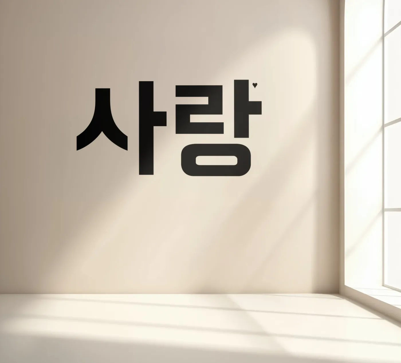 사랑 fotobehang van typolover
