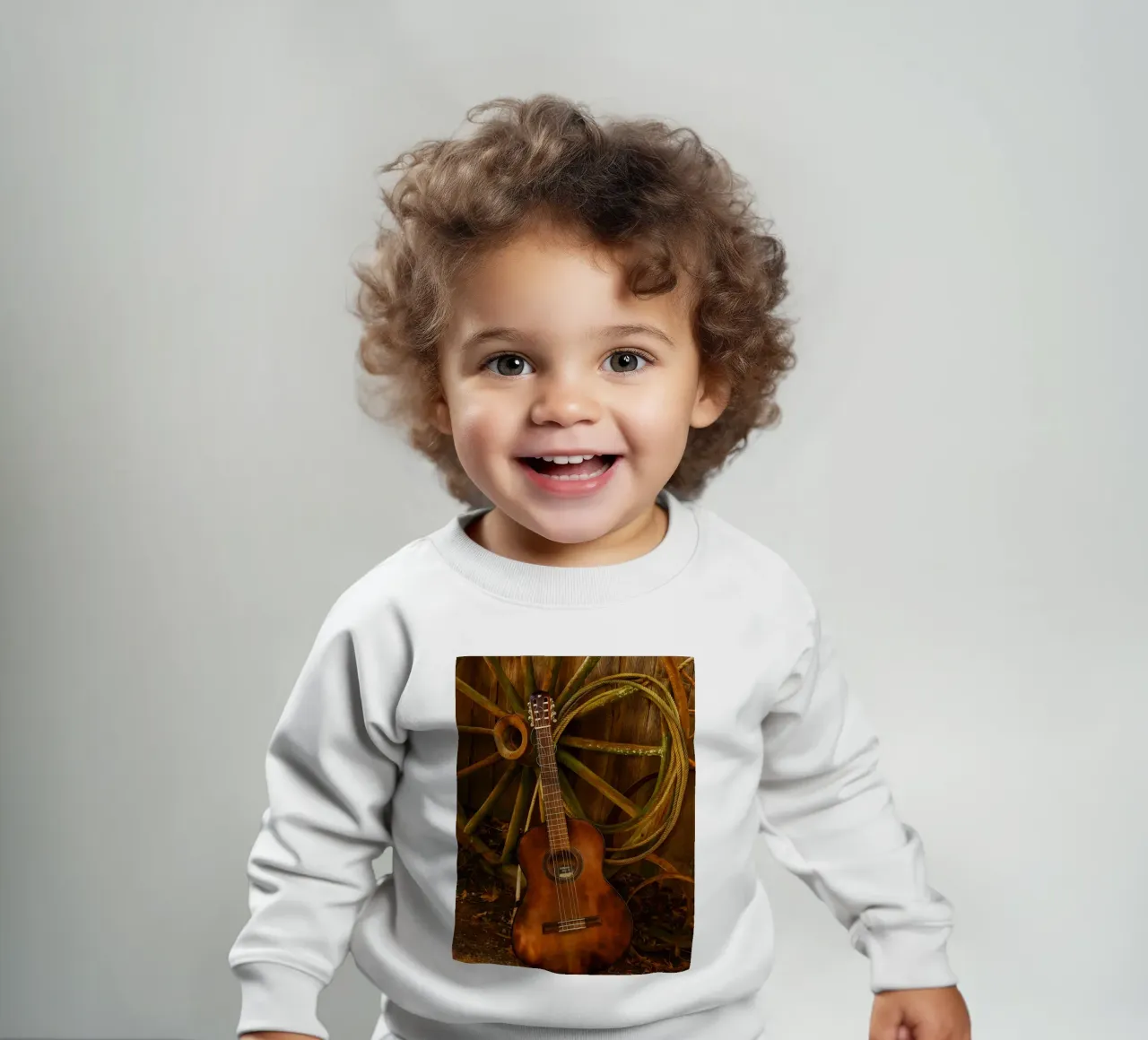 vecchia chitarra con corde rotte felpa neonato da Deemoll