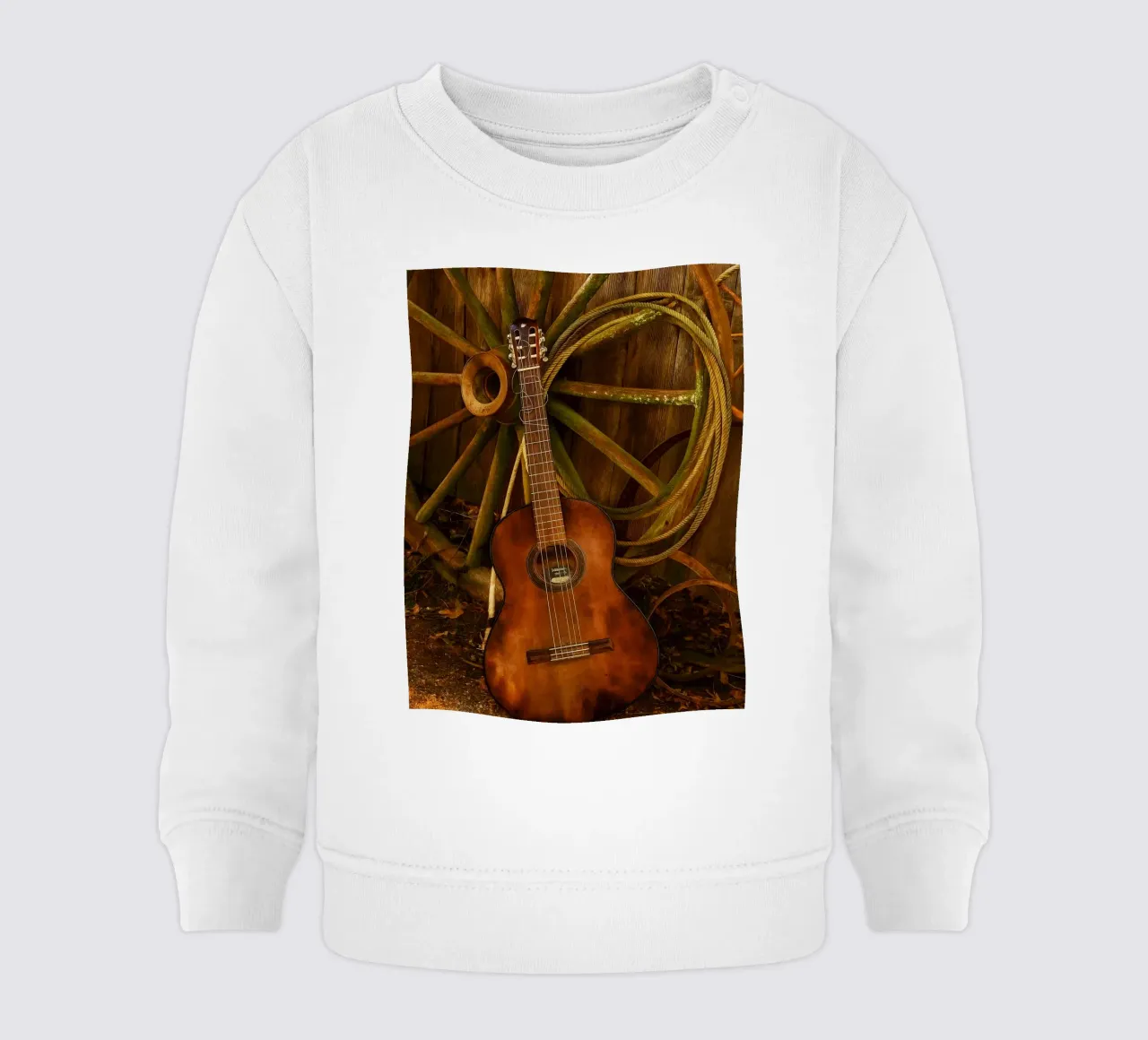 vecchia chitarra con corde rotte felpa neonato da Deemoll