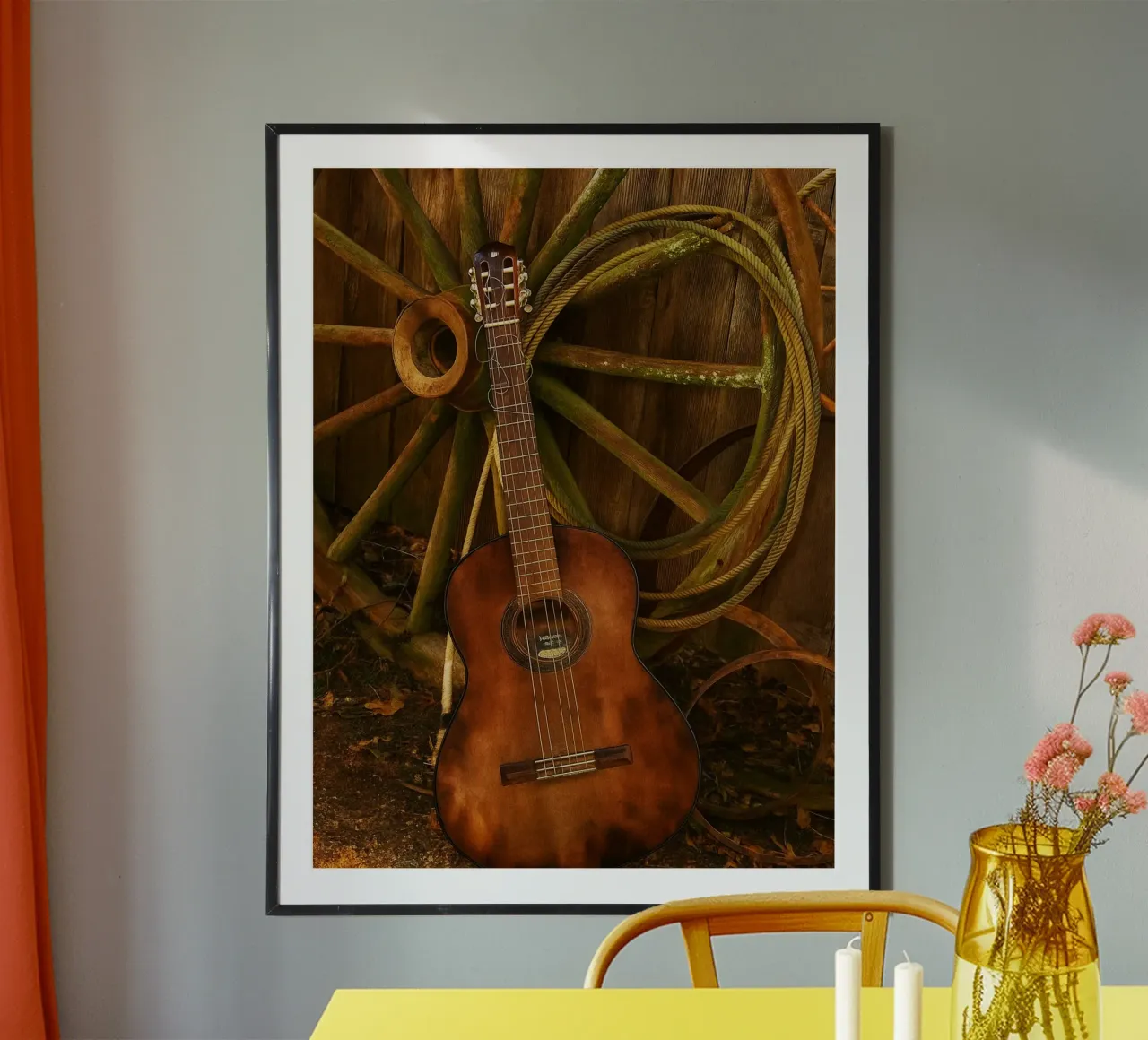 old guitar with broken strings hahnemühle by Deemoll