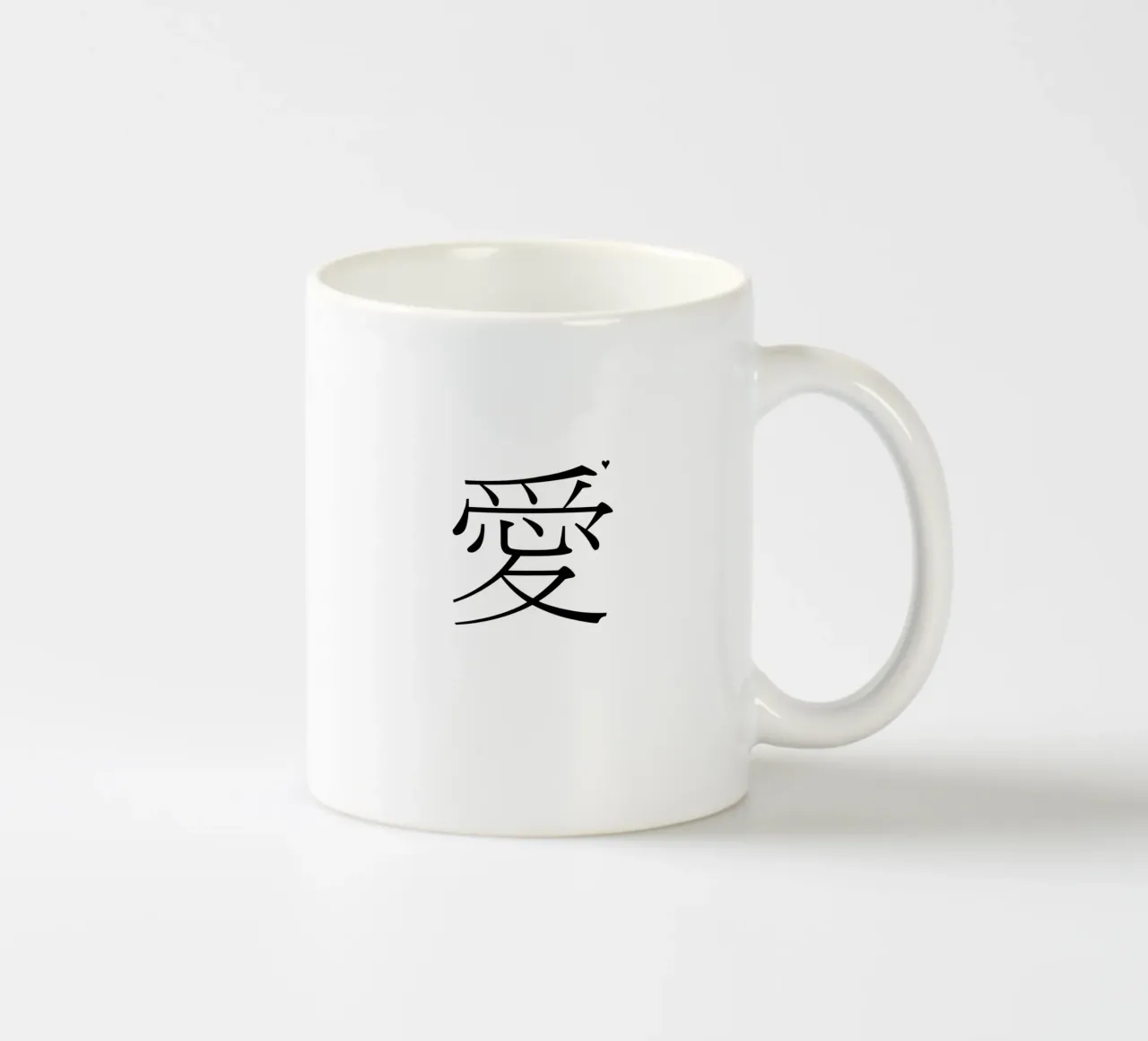 愛 ceramic mug by typolover