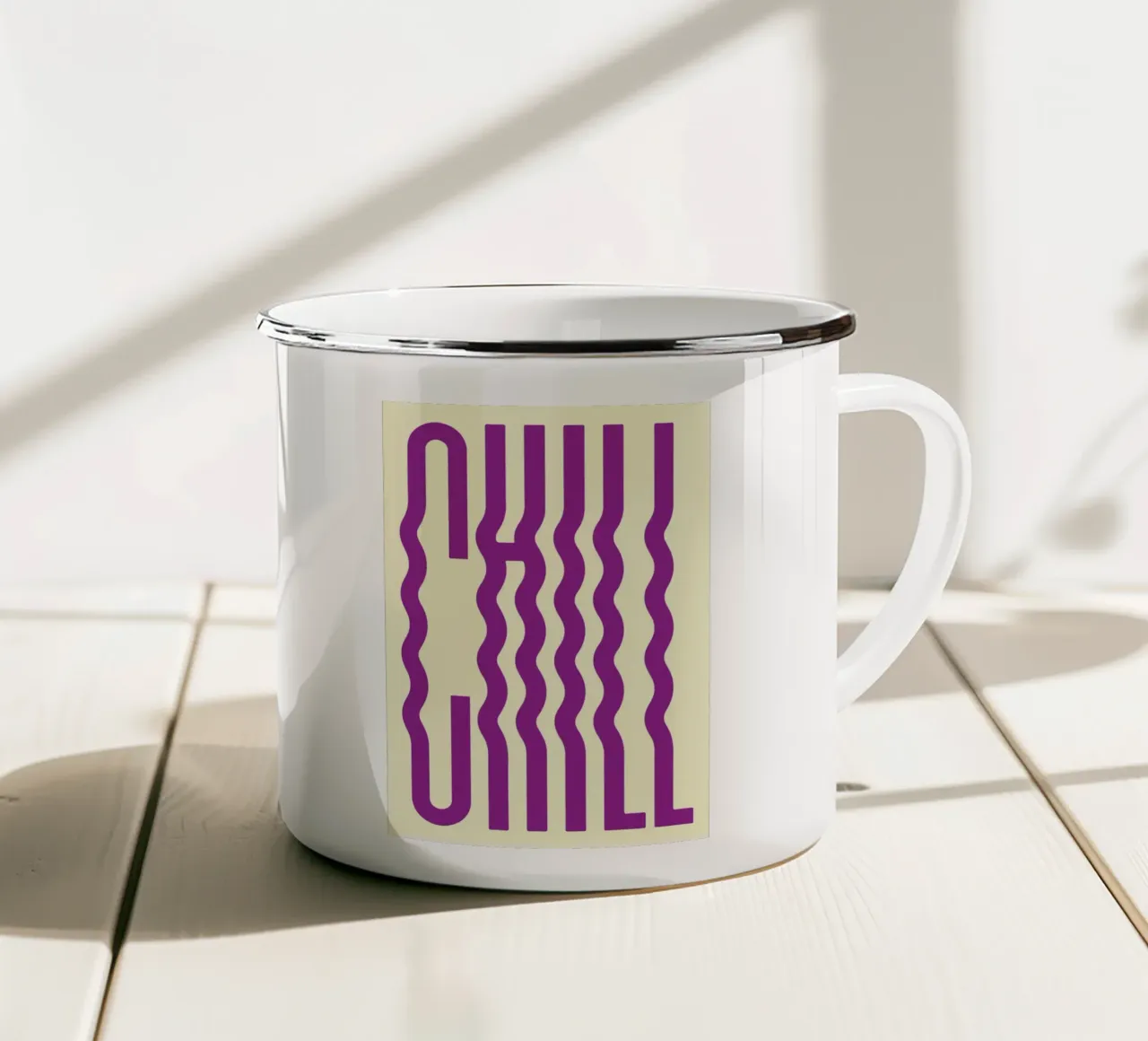 linea viola chill wave tazza in smalto da Deemoll
