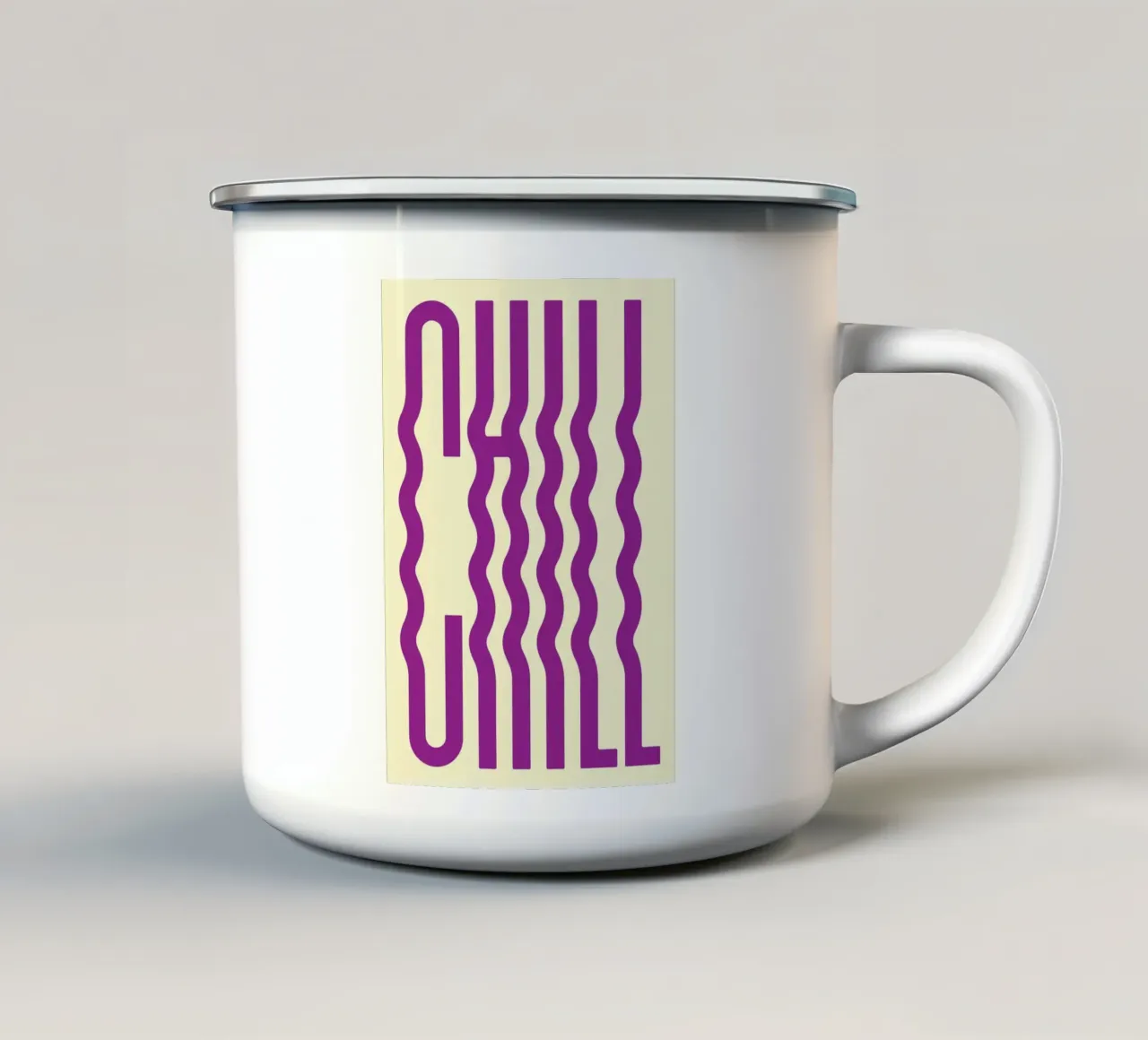linea viola chill wave tazza in smalto da Deemoll