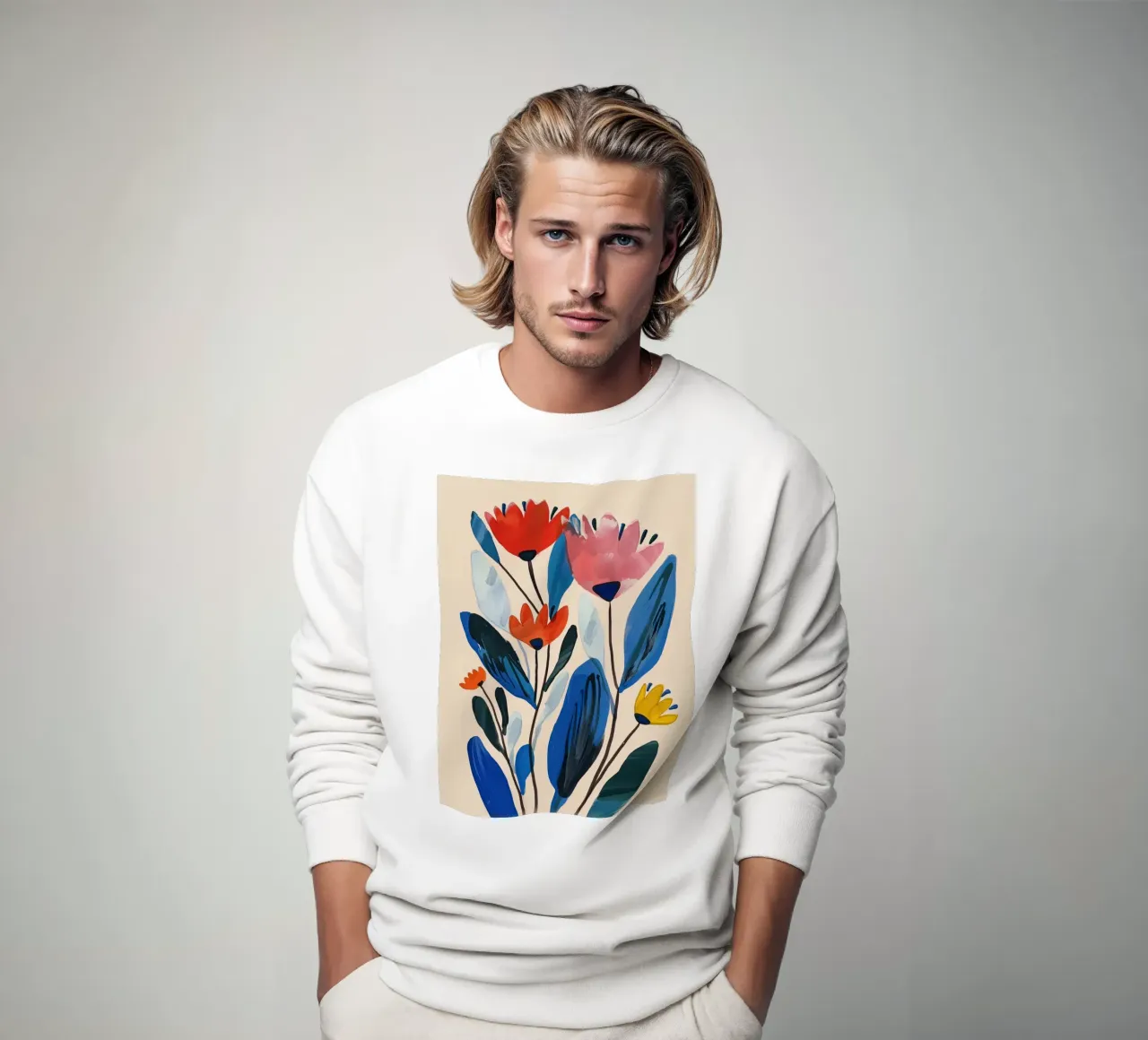 Fiori astratti colorati I felpa da Sienna Atelier