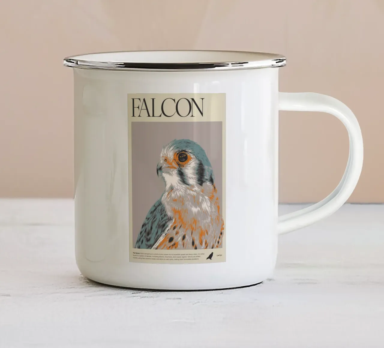 FALCON tazza in smalto da Cranio Dsgn