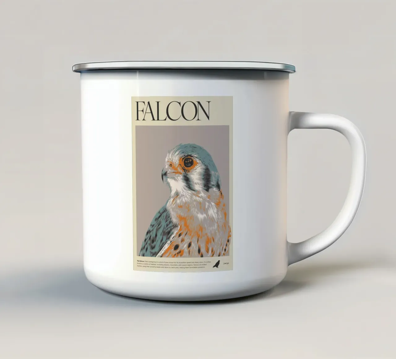 FALCON tazza in smalto da Cranio Dsgn