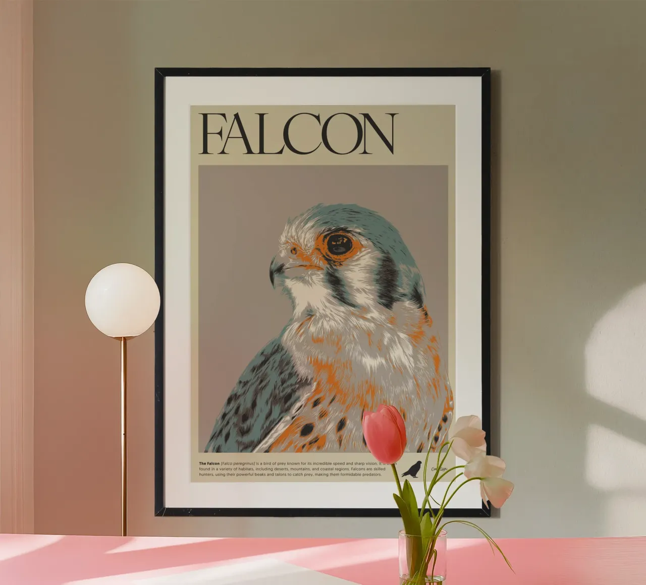 FALCON poster con telaio in plastica da Cranio Dsgn