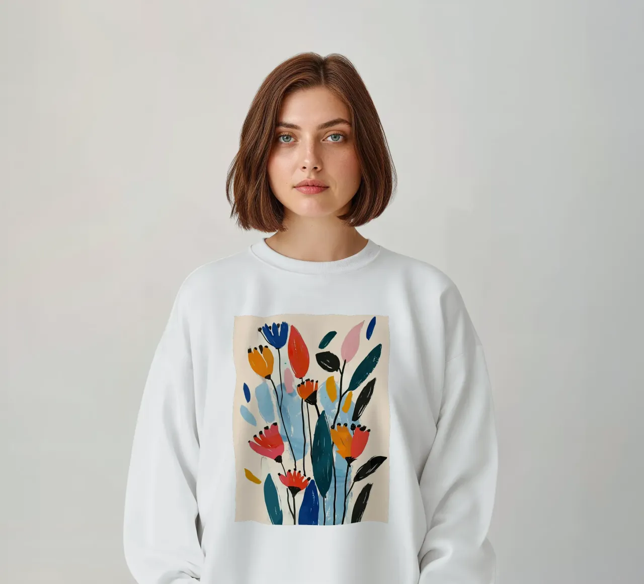 Fiori astratti colorati II felpa da Sienna Atelier