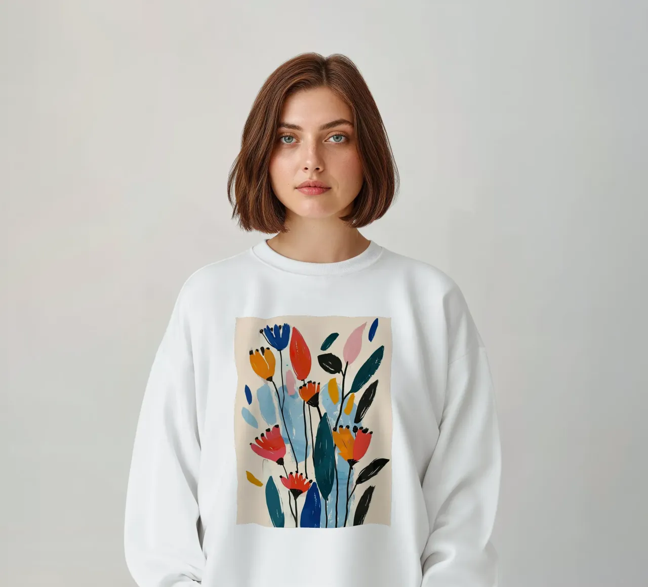 Fiori astratti colorati II felpa da Sienna Atelier