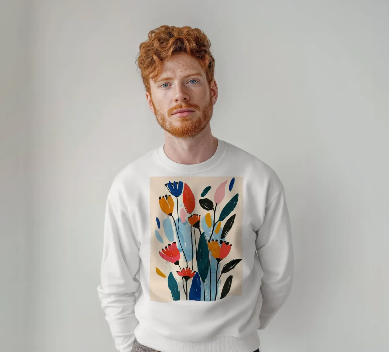 Fiori astratti colorati II felpa da Sienna Atelier