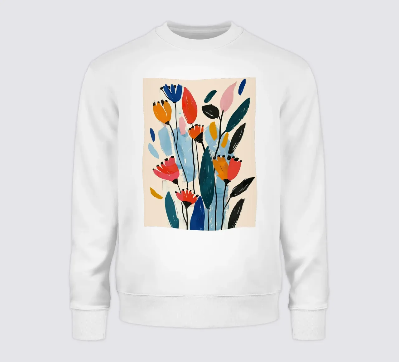 Fiori astratti colorati II felpa da Sienna Atelier