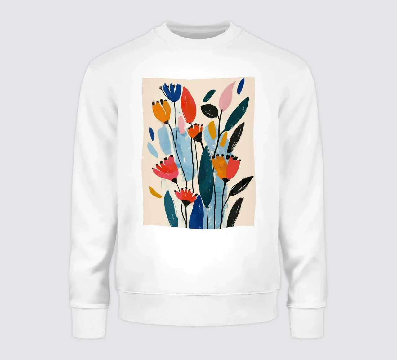 Fiori astratti colorati II felpa da Sienna Atelier