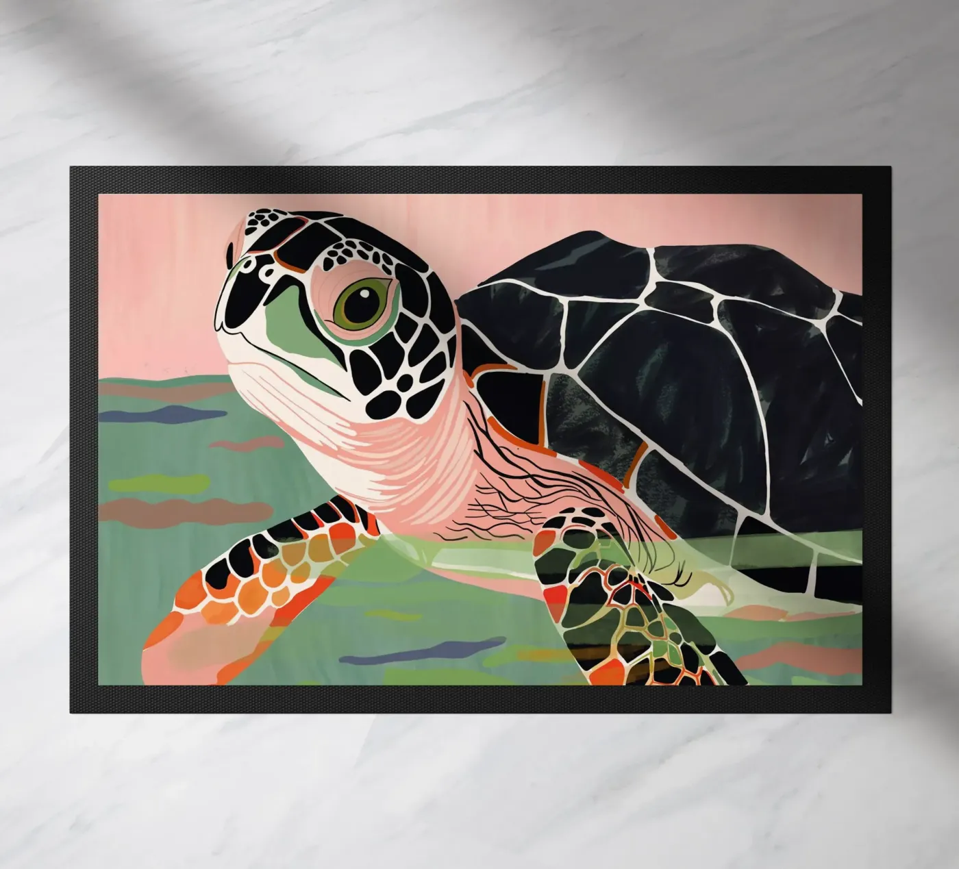 Cute Turtle deurmat van ArtsySesta