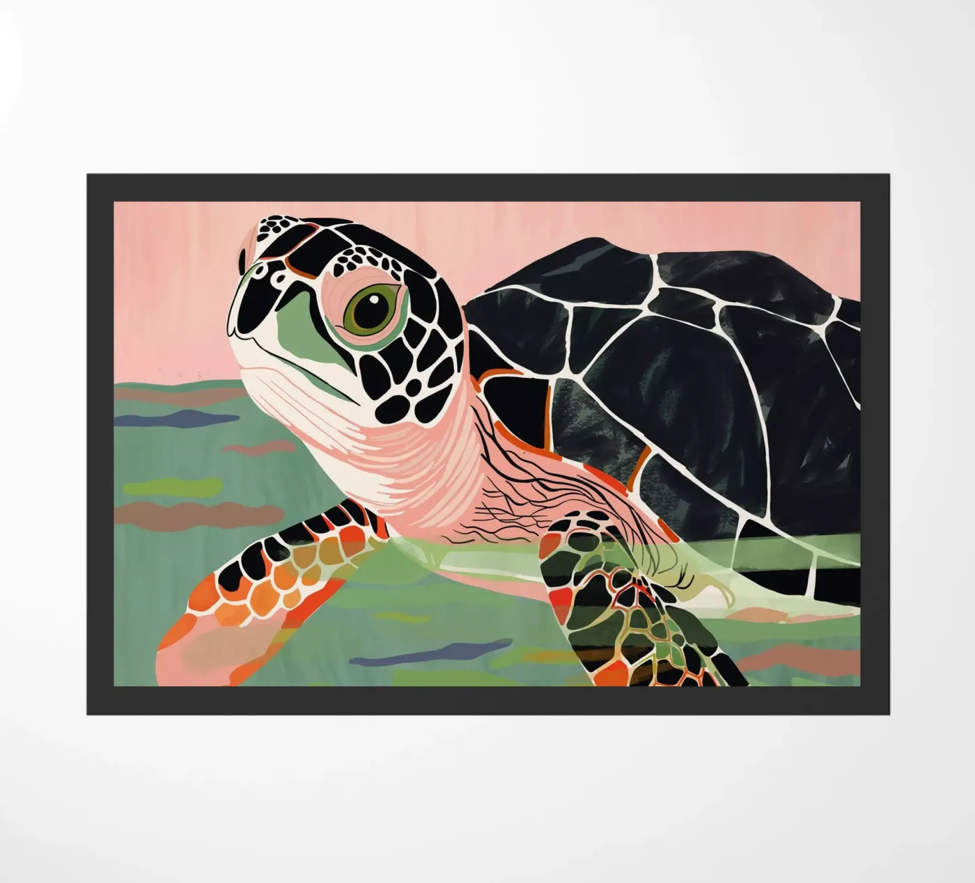 Cute Turtle deurmat van ArtsySesta