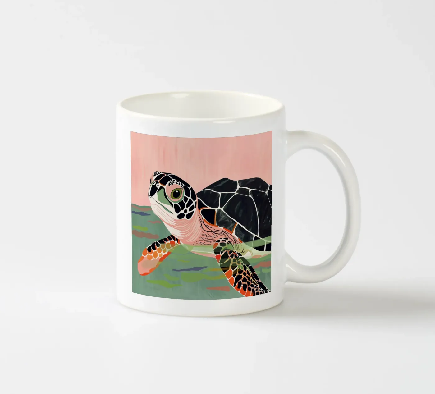 Cute Turtle ceramic mug by ArtsySesta