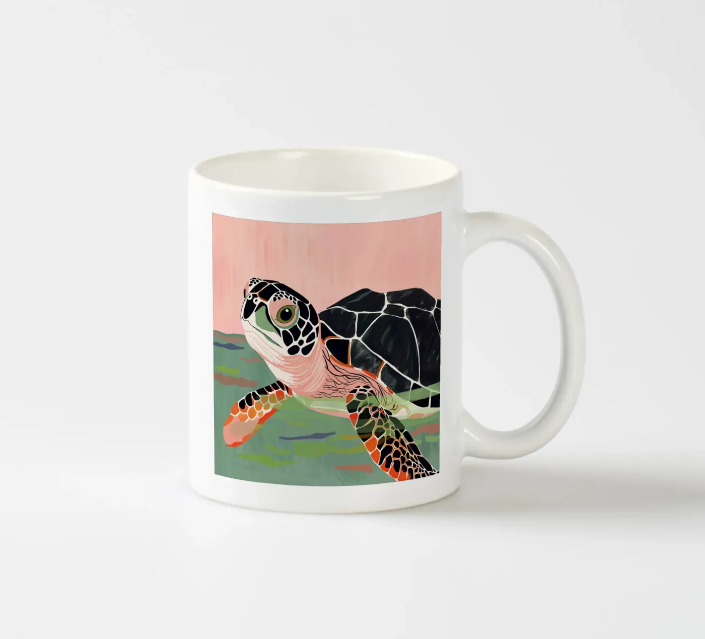 Cute Turtle ceramic mug by ArtsySesta