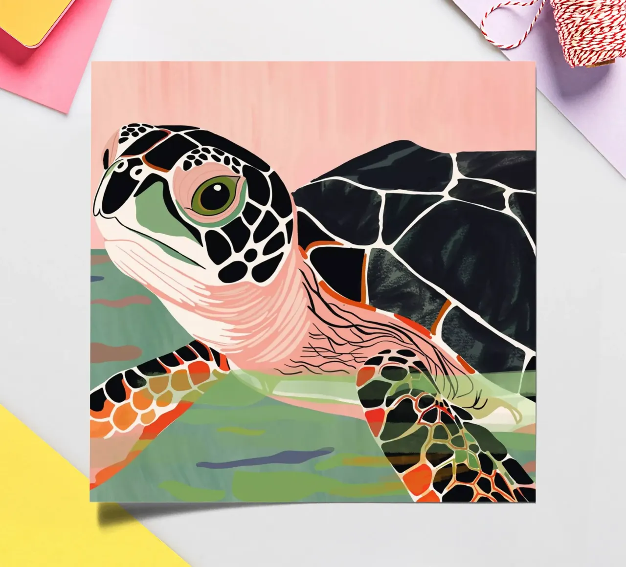 Cute Turtle sticker sheet by ArtsySesta