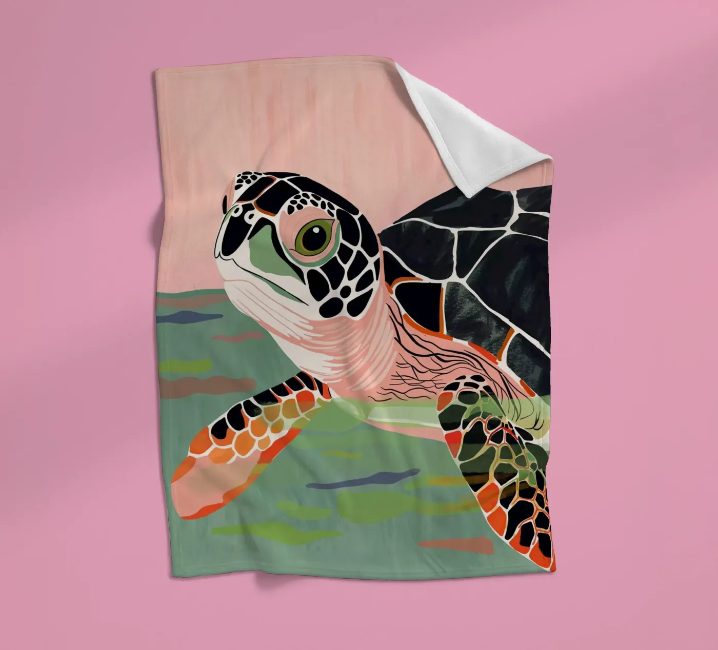 Cute Turtle fleece blanket by ArtsySesta
