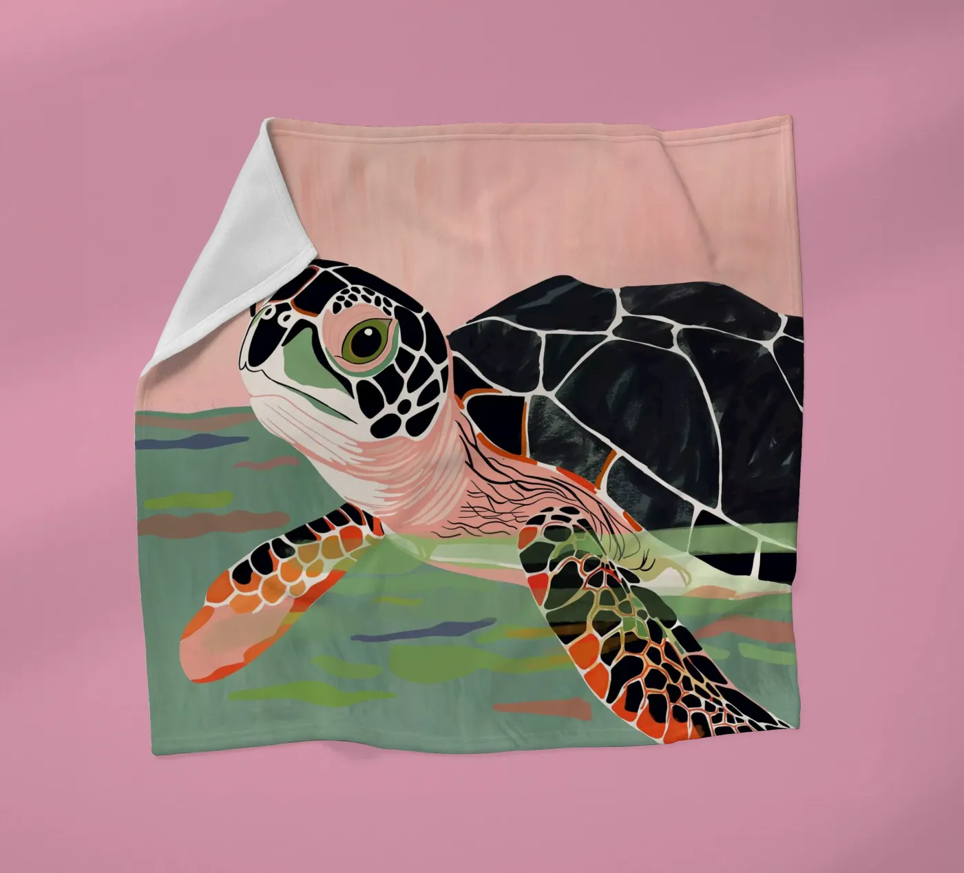 Cute Turtle fleece blanket by ArtsySesta
