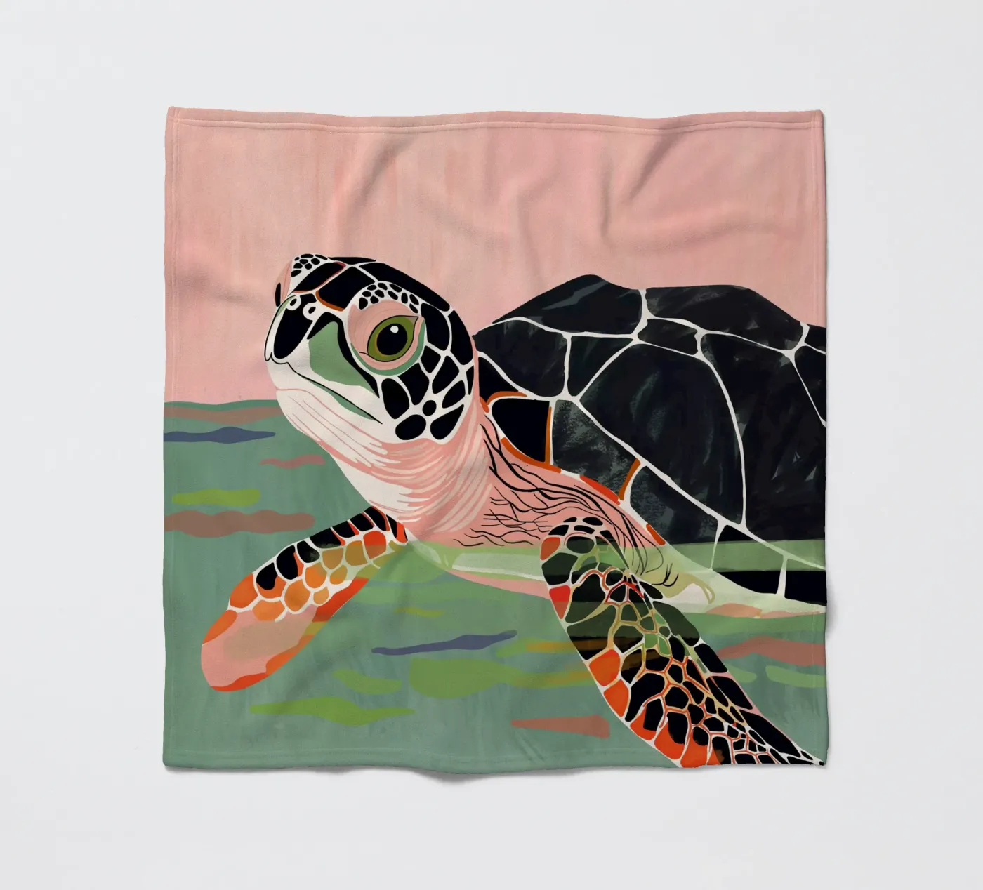 Cute Turtle fleece blanket by ArtsySesta