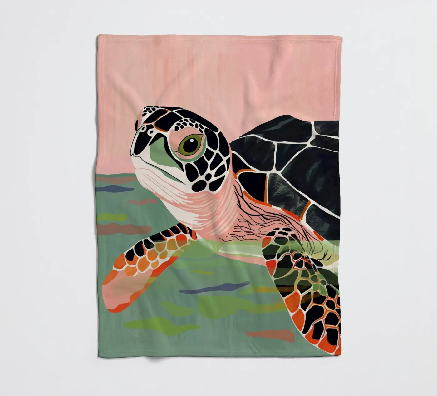 Cute Turtle fleece blanket by ArtsySesta