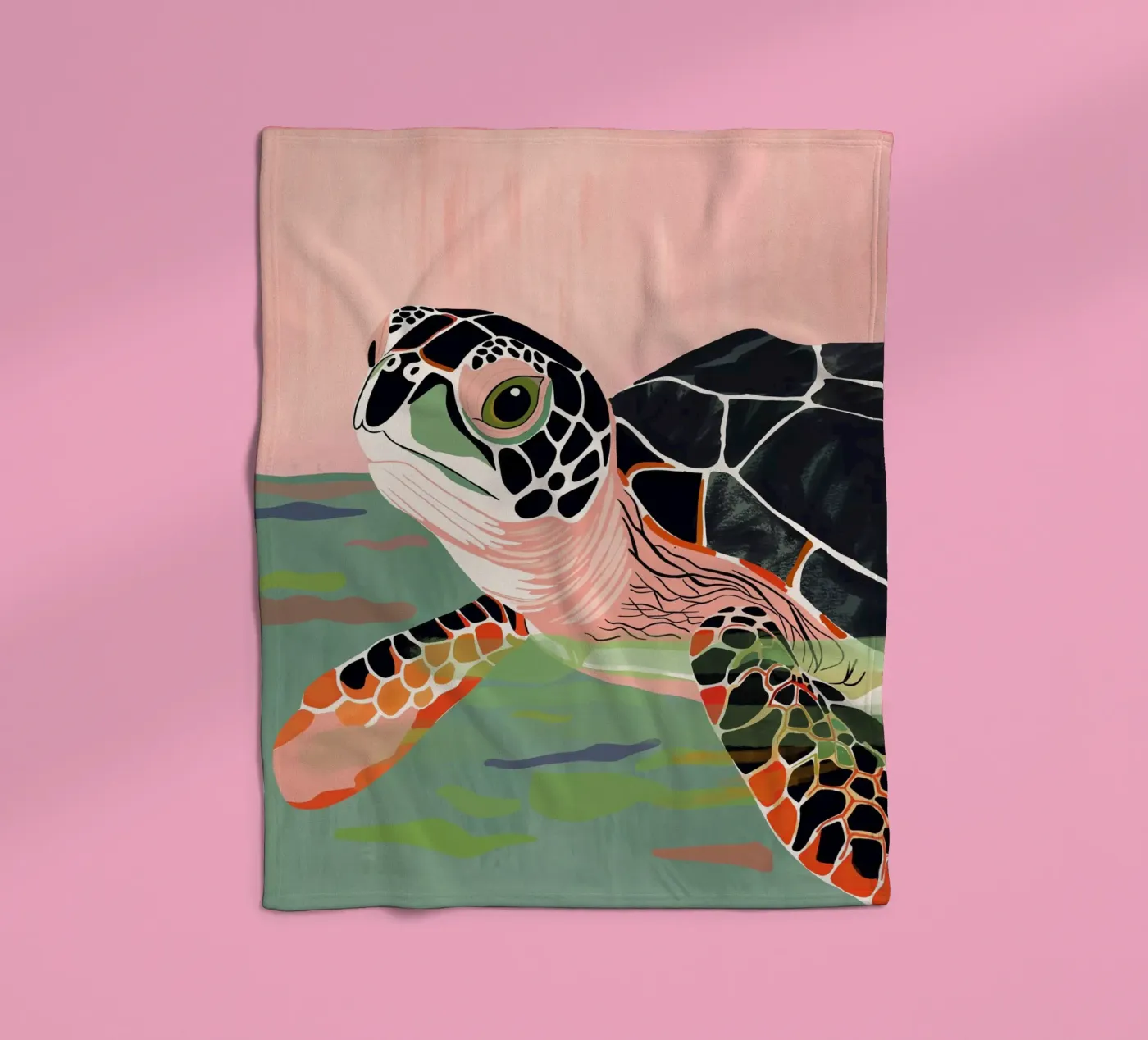 Cute Turtle fleece blanket by ArtsySesta