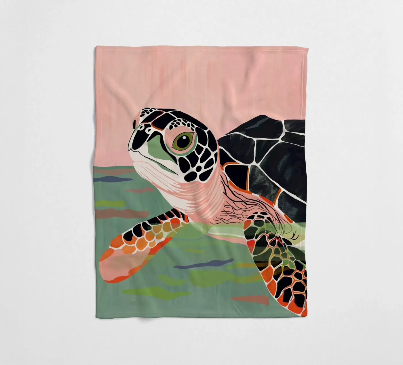 Cute Turtle fleece blanket by ArtsySesta