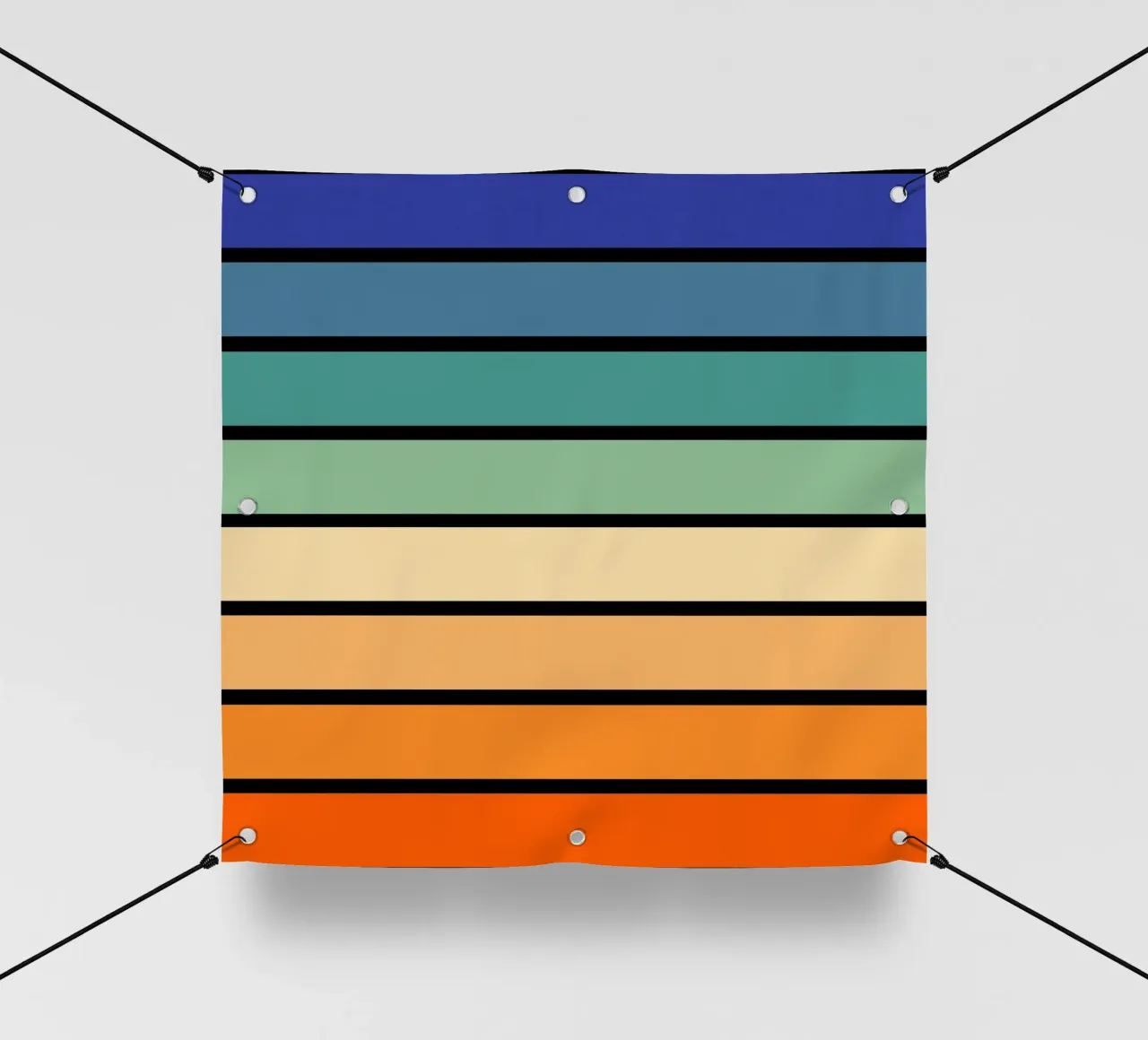 Arcobaleno a strisce morbide e retrò telo in pvc da Timeless moderna