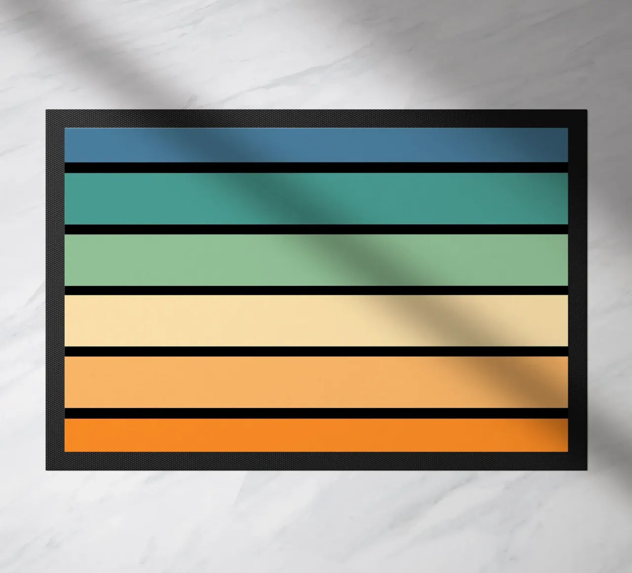 Arcobaleno a strisce morbide e retrò zerbino da Timeless moderna