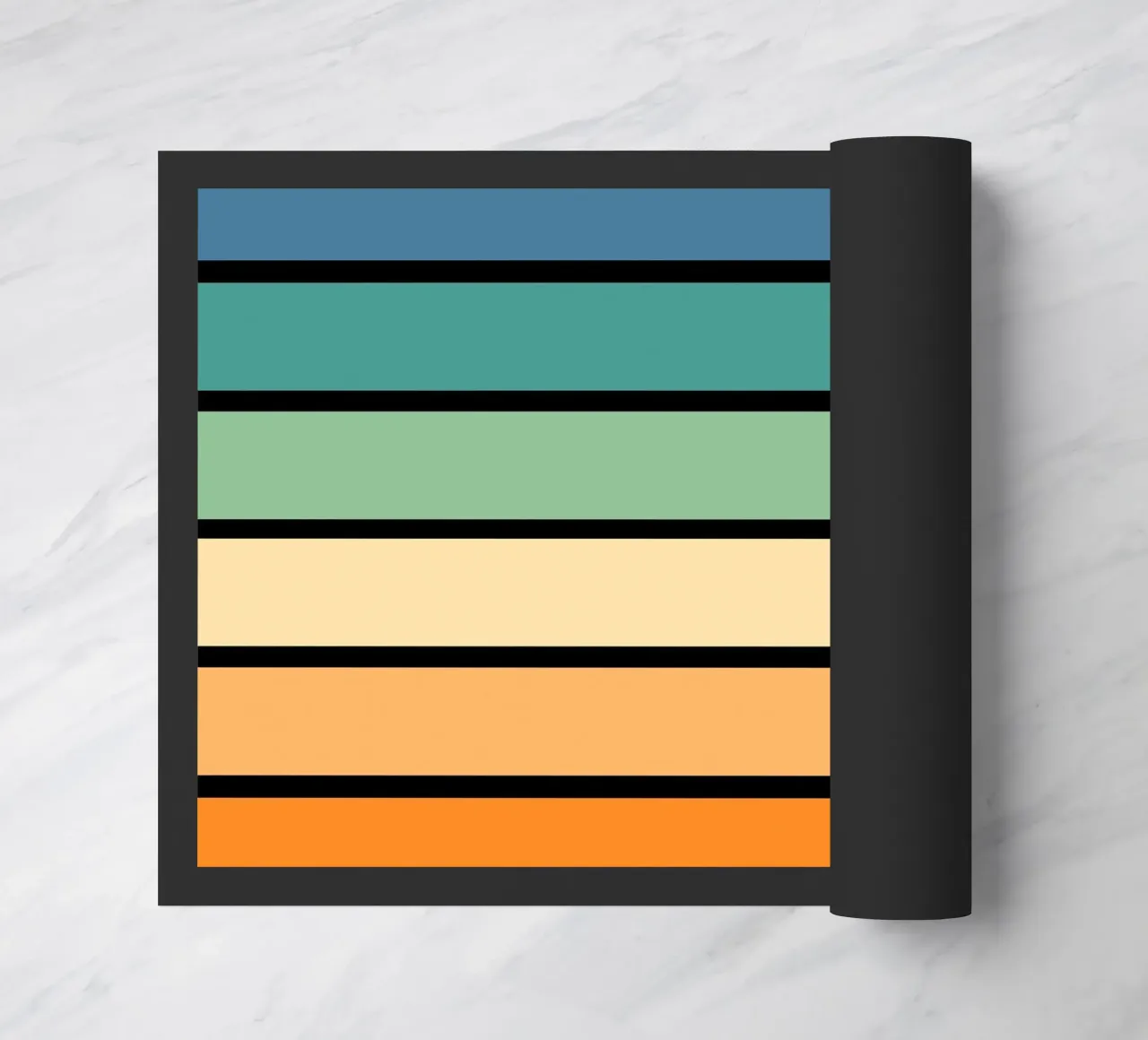 Arcobaleno a strisce morbide e retrò zerbino da Timeless moderna