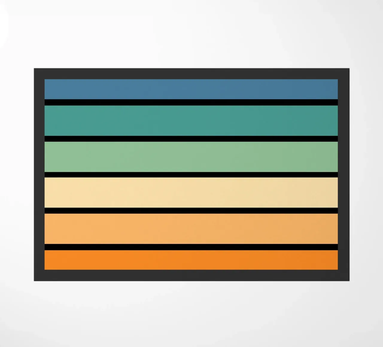 Arcobaleno a strisce morbide e retrò zerbino da Timeless moderna