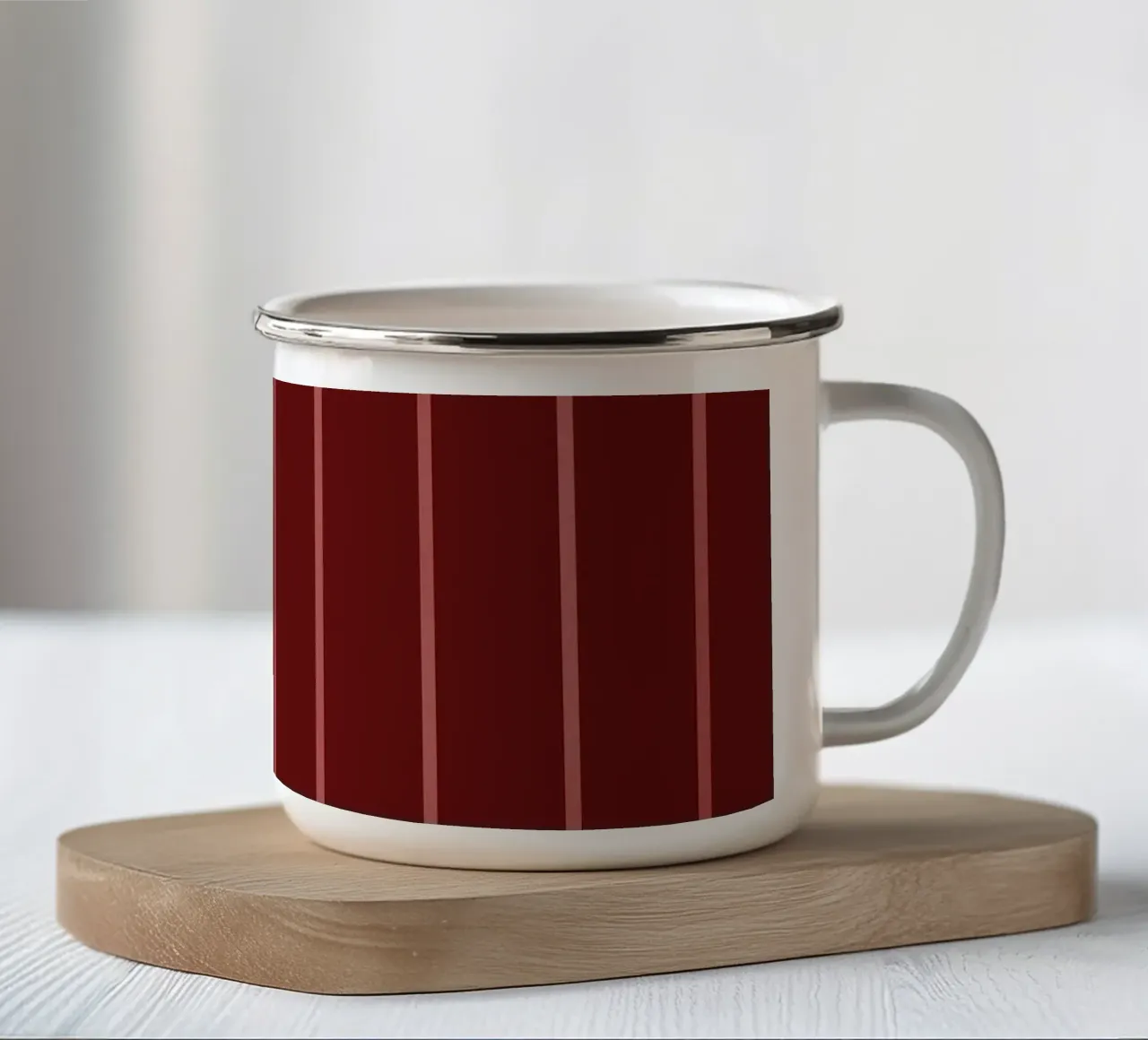 Borgogna Linee eleganti tazza in smalto da Timeless moderna