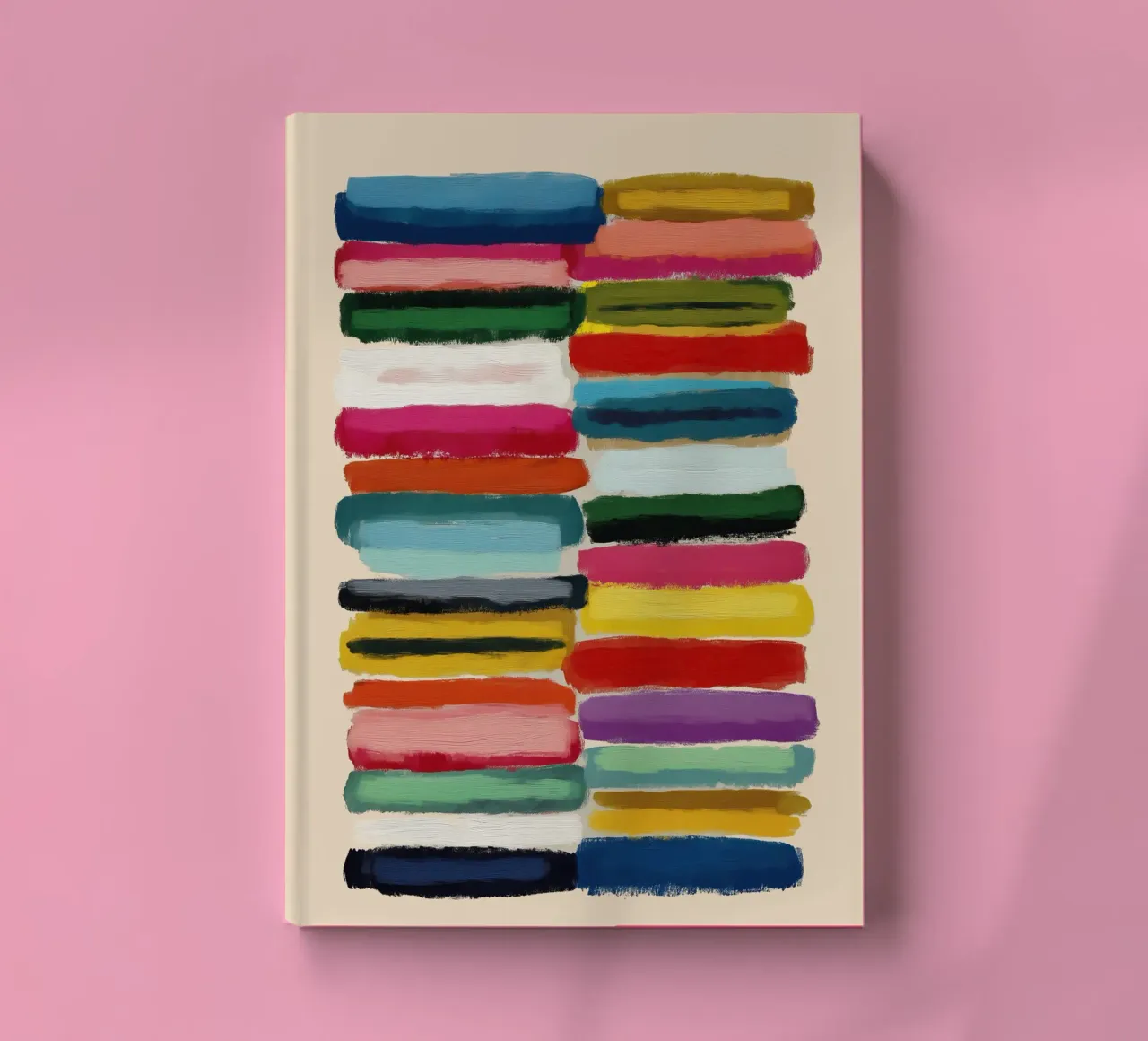 Stacked Color Brushstroke Abstract Art notebook by Sienna Atelier