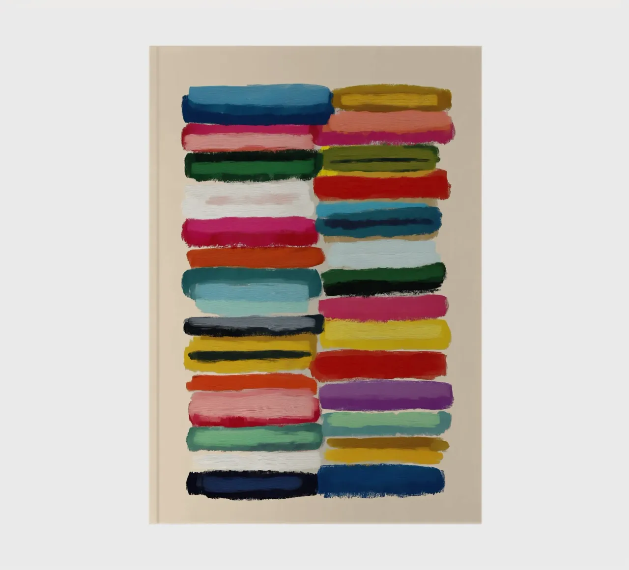 Stacked Color Brushstroke Abstract Art notebook by Sienna Atelier