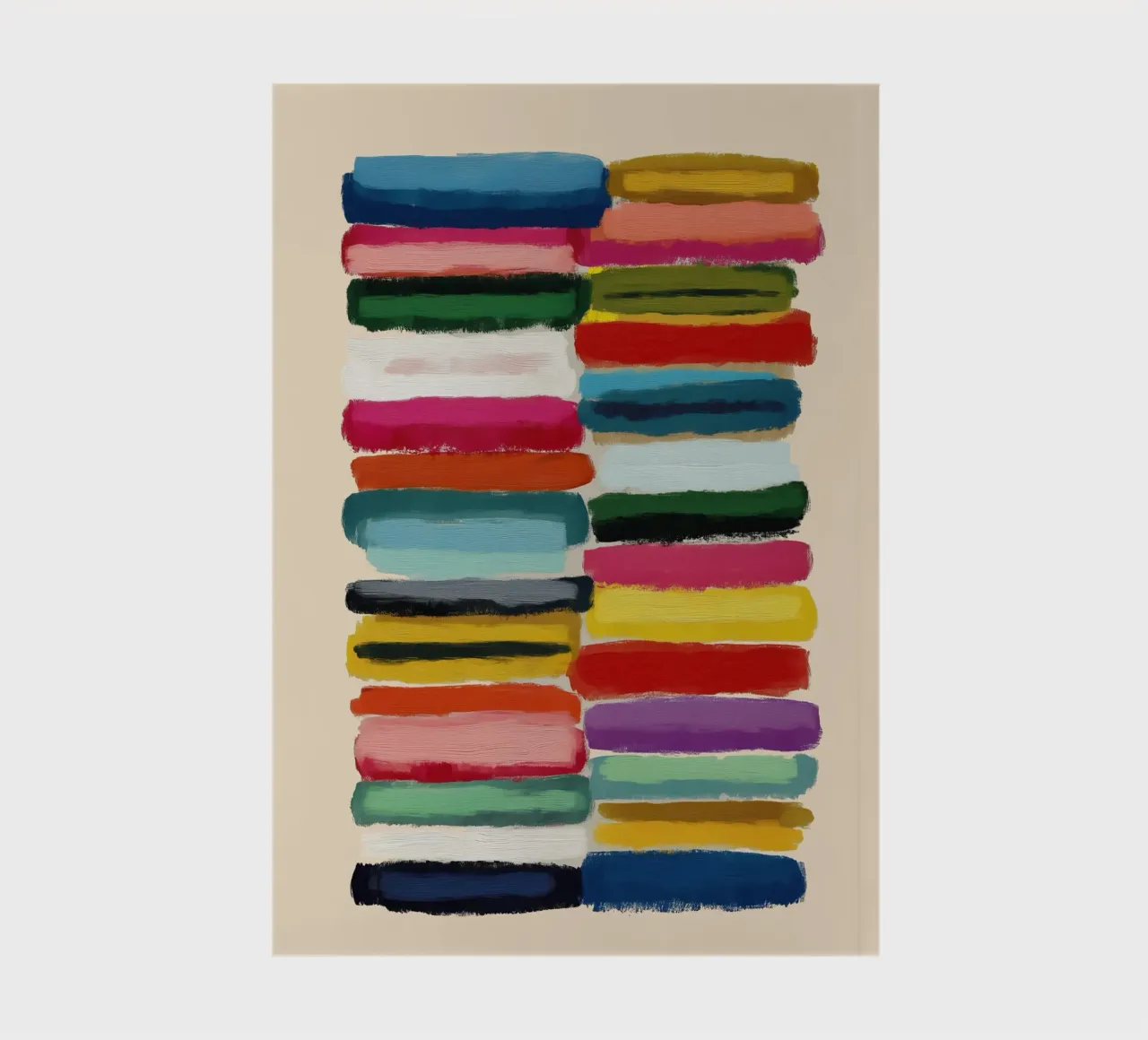 Stacked Color Brushstroke Abstract Art notebook by Sienna Atelier