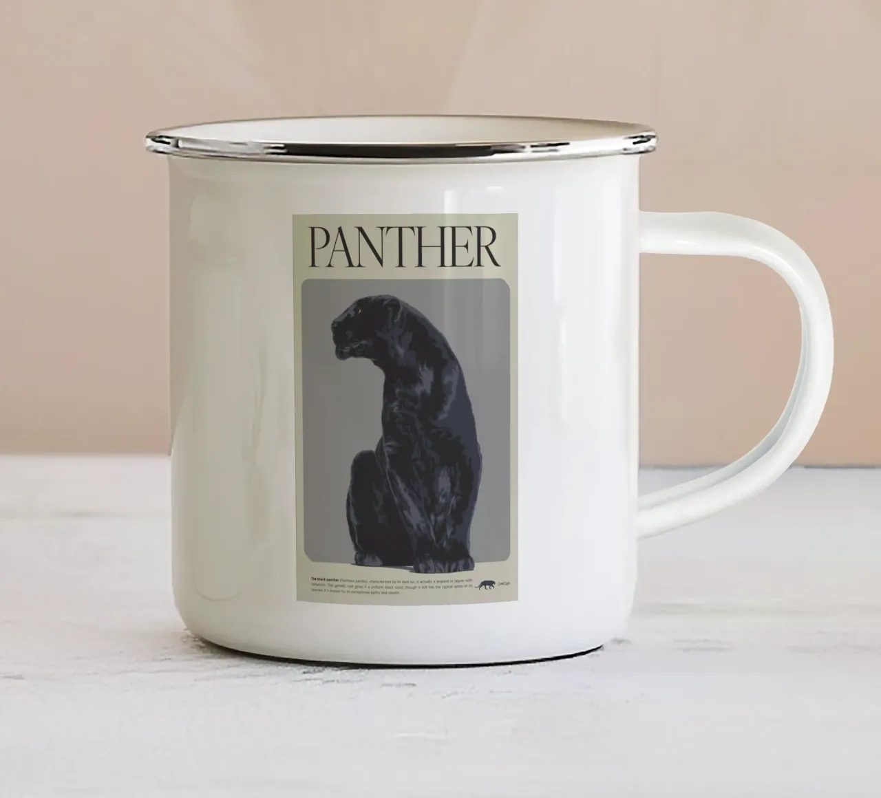 PANTHER tazza in smalto da Cranio Dsgn