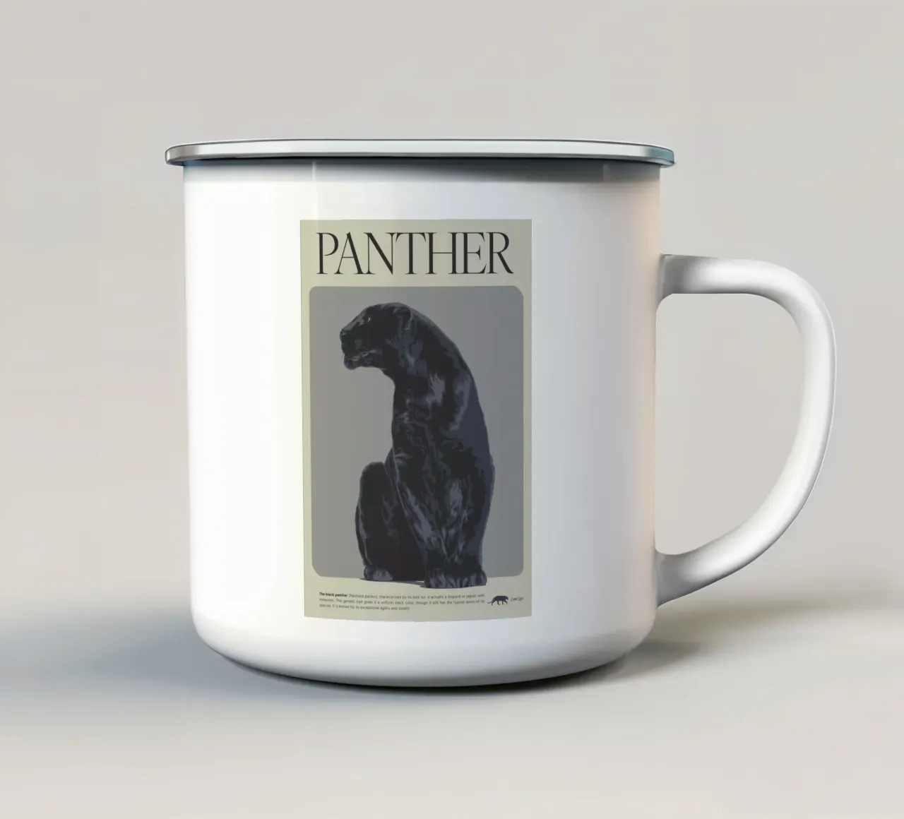 PANTHER tazza in smalto da Cranio Dsgn