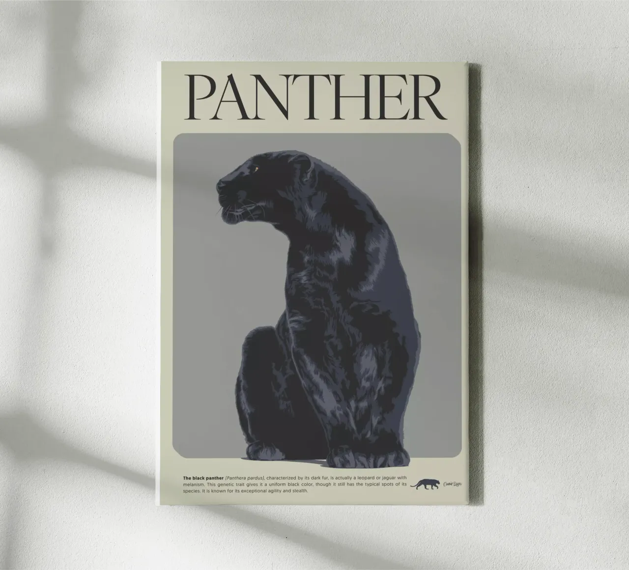 PANTHER tela con Cornice a cassetta da Cranio Dsgn
