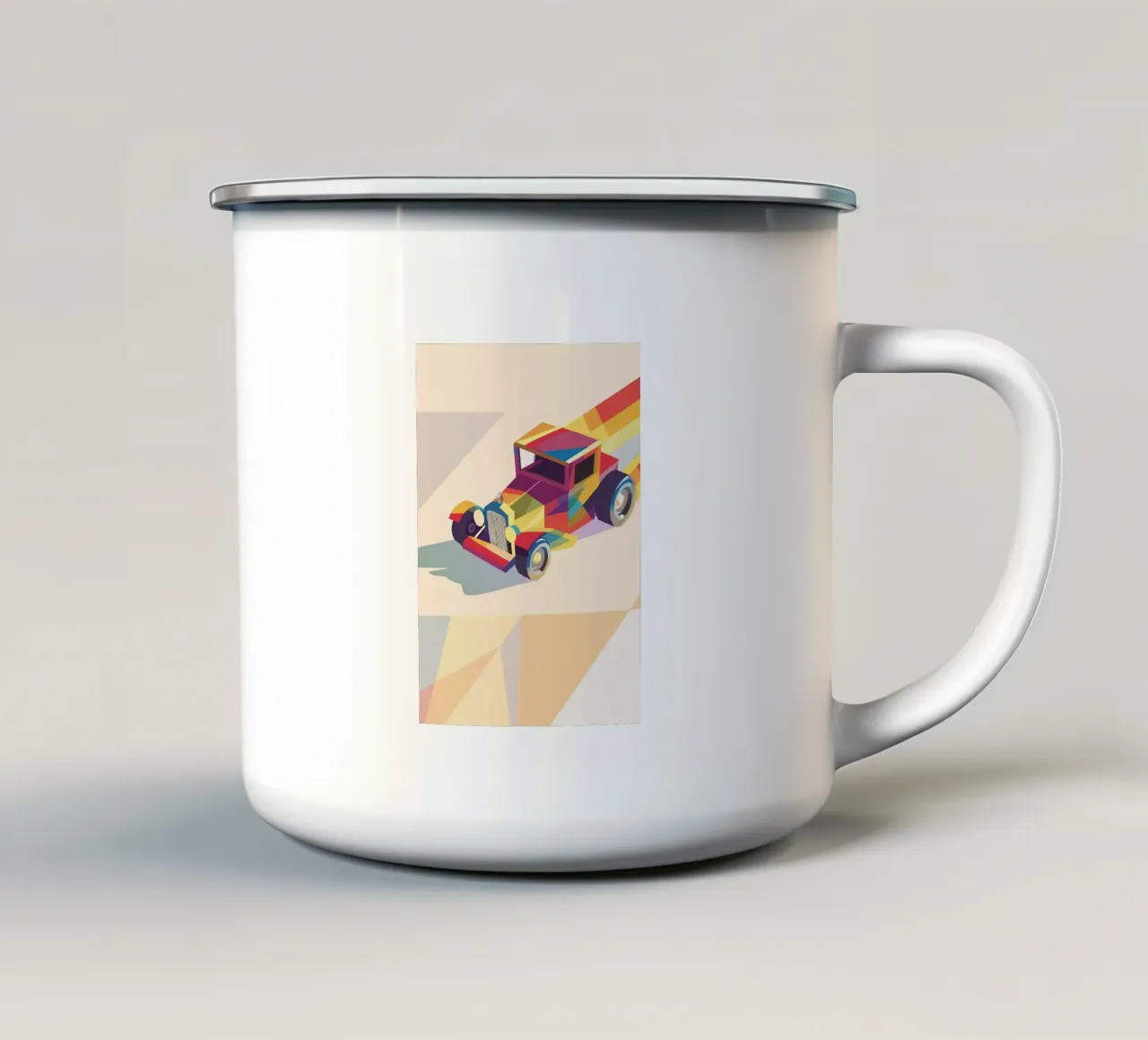 Auto d'epoca tazza in smalto da POLYGON SPECIAL