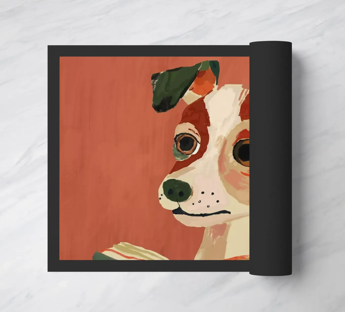 Il cane libraio zerbino da ArtsySesta