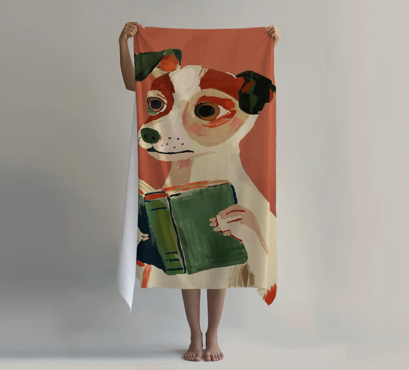 Il cane libraio telo mare da ArtsySesta
