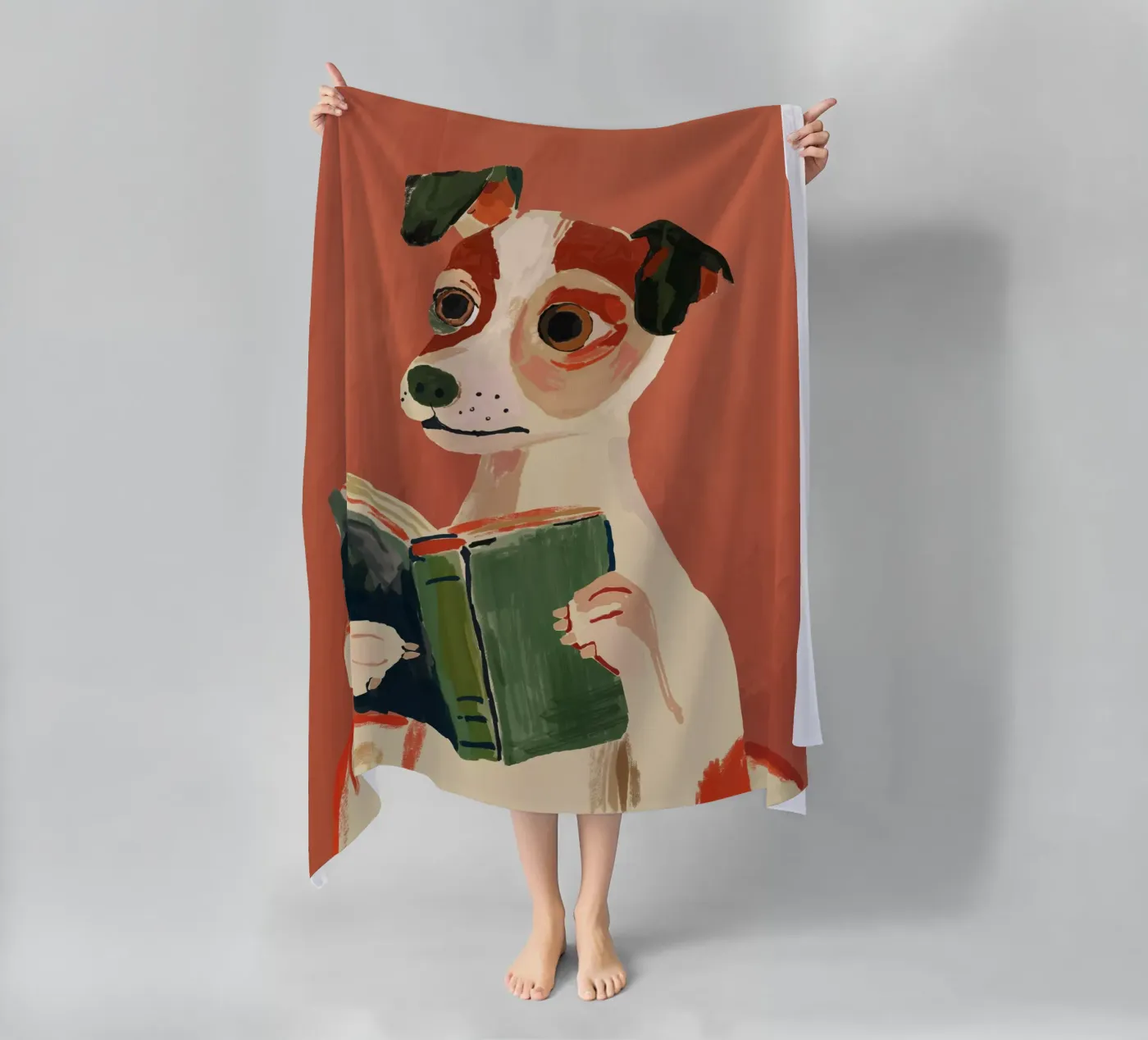 Il cane libraio telo mare da ArtsySesta