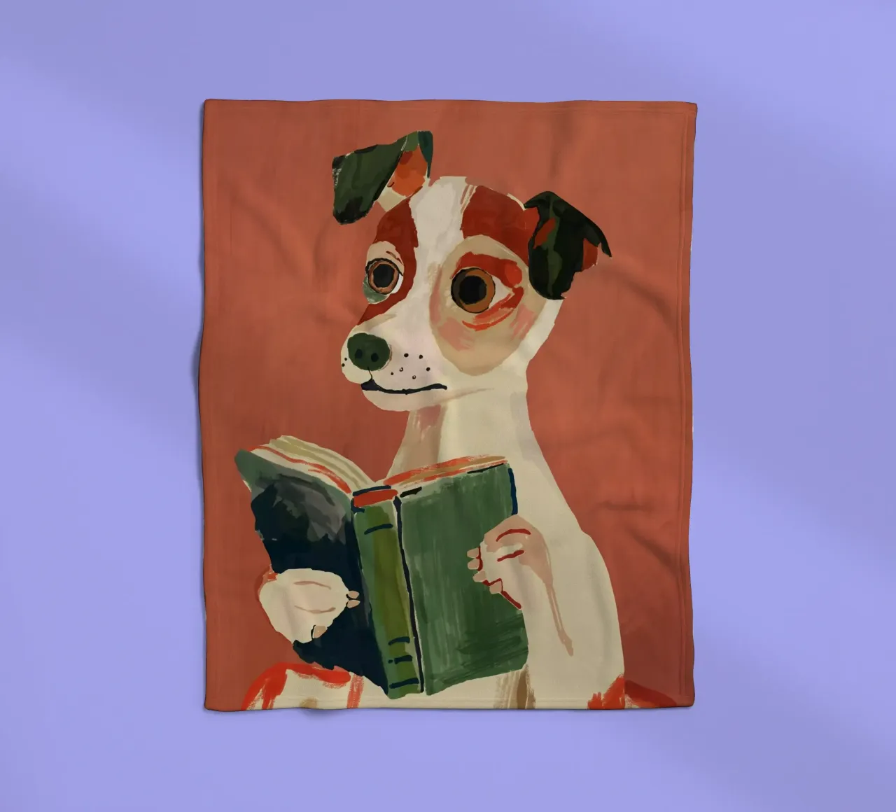 Il cane libraio coperta in pile da ArtsySesta