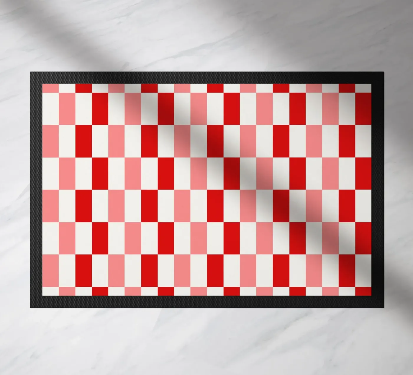 Assegni rettangolari rosa-rosso zerbino da Timeless moderna