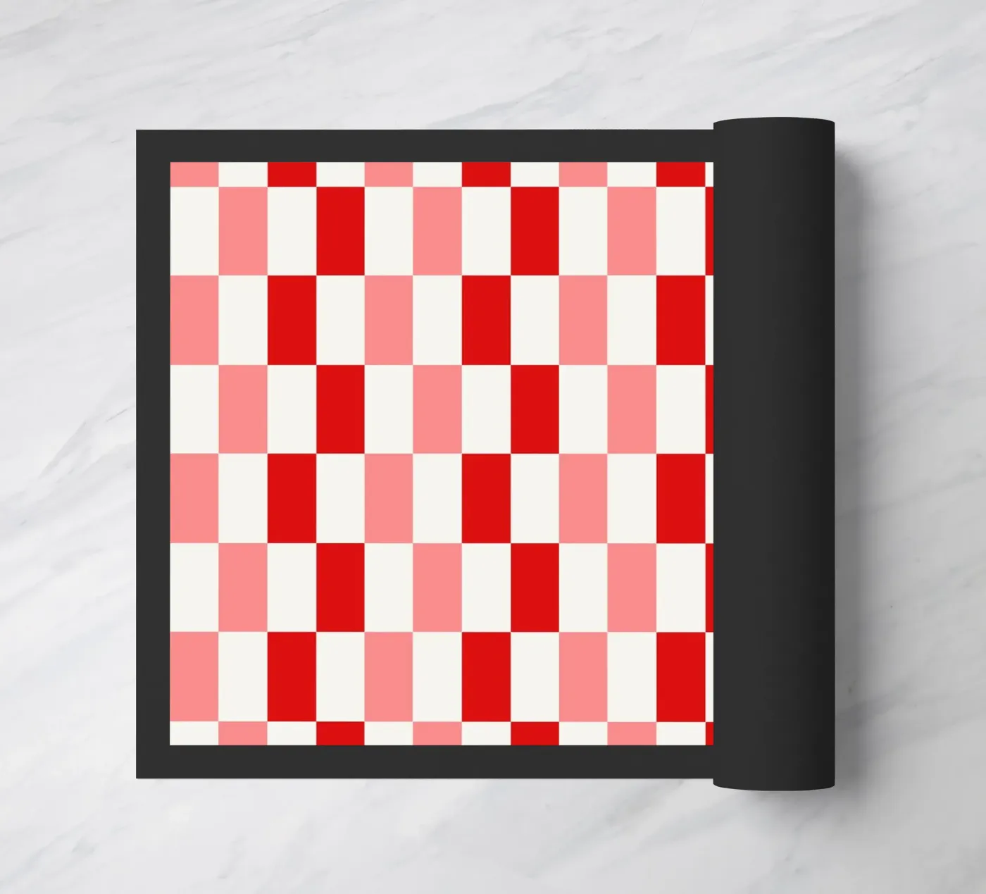 Assegni rettangolari rosa-rosso zerbino da Timeless moderna